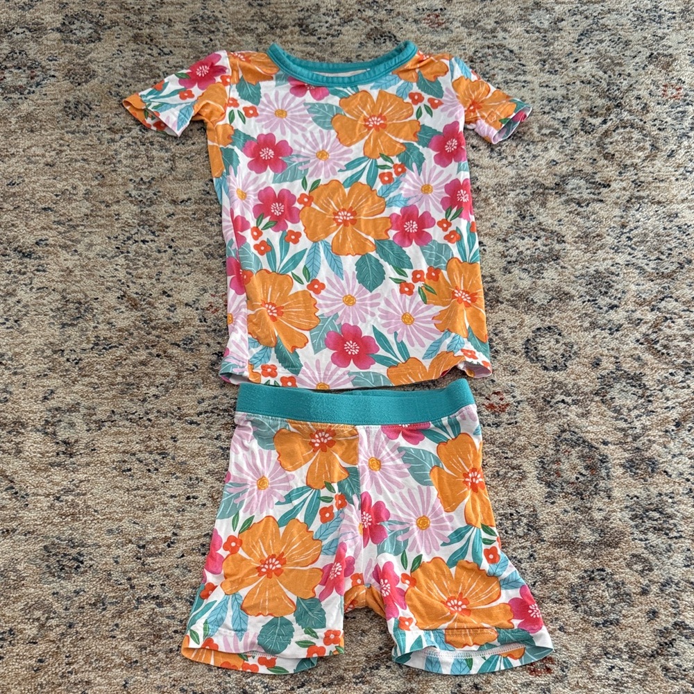 Little Sleepies Beach Florals PJ Set- Size 2T